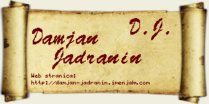 Damjan Jadranin vizit kartica